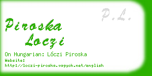 piroska loczi business card