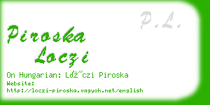 piroska loczi business card